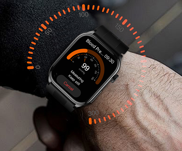 Cuff Blood Pressure Smartwatch | ECG Health Monitor